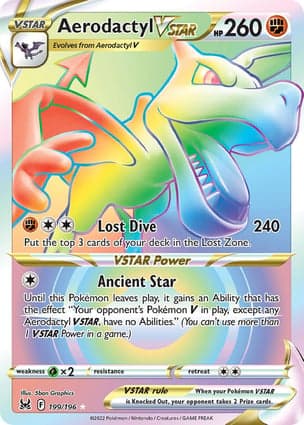 Carta Aerodactyl V-ASTROAerodactyl VSTAR (Secret)