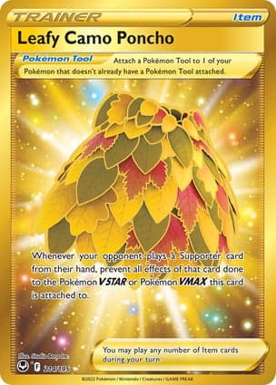 Carta Poncho Folhoso de Camuflagem