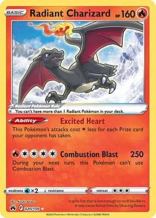 Carta Charizard Radiante