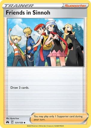 Carta Amigos em Sinnoh