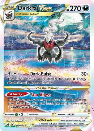 Carta Darkrai V-ASTRODarkrai VSTAR