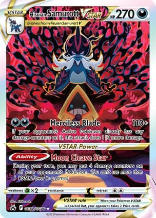 Carta Samurott de Hisui V-ASTROHisuian Samurott VSTAR
