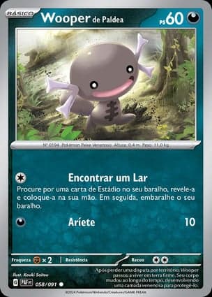 Carta Wooper de Paldea