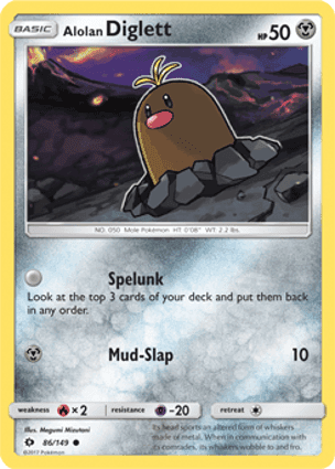 Carta Diglett de Alola