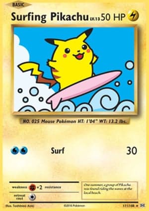 Carta Pikachu Surfista