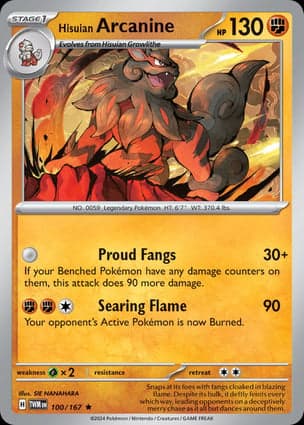 Carta Arcanine de Hisui