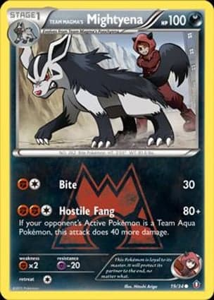 Carta Mightyena da Equipe Magma