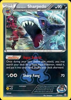 Carta Sharpedo da Equipe Aqua