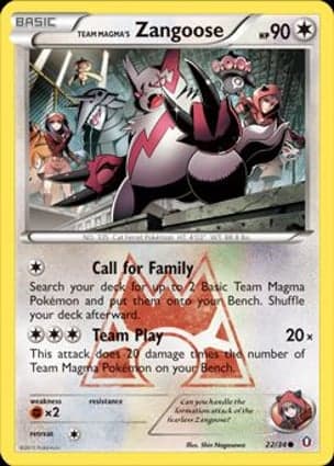 Carta Zangoose da Equipe Magma