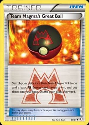 Carta Grande Bola da Equipe Magma