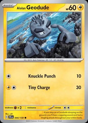 Carta Geodude de Alola