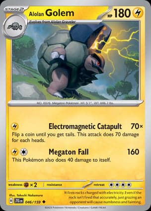 Carta Golem de Alola