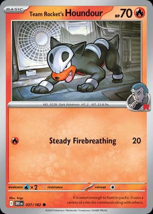 Carta Houndour da Equipe Rocket