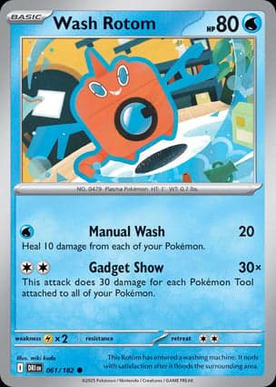 Carta Rotom Lavagem