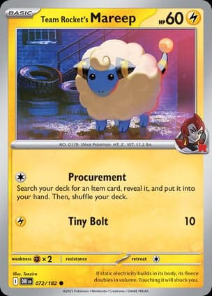 Carta Mareep da Equipe Rocket