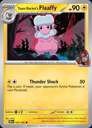 Carta Flaaffy da Equipe Rocket
