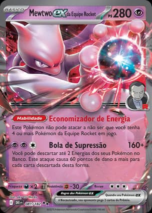 Carta Mewtwo ex da Equipe Rocket