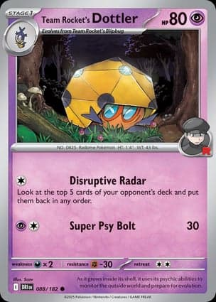 Carta Dottler da Equipe Rocket
