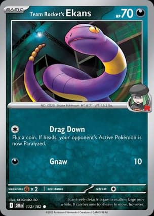 Carta Ekans da Equipe Rocket