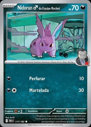 Carta Nidoran♂ da Equipe Rocket