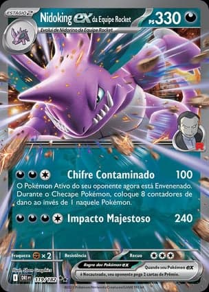 Carta Nidoking ex da Equipe Rocket