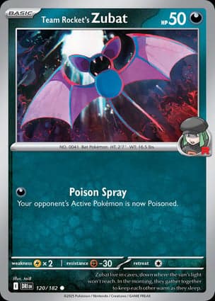 Carta Zubat da Equipe Rocket