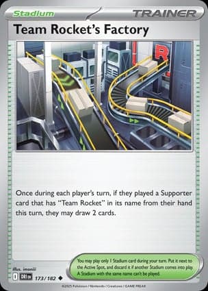 Carta Fábrica da Equipe Rocket