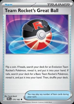 Carta Grande Bola da Equipe Rocket