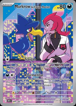 Carta Murkrow da Equipe Rocket
