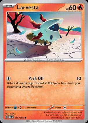 Carta Larvesta (Poke Ball Pattern)