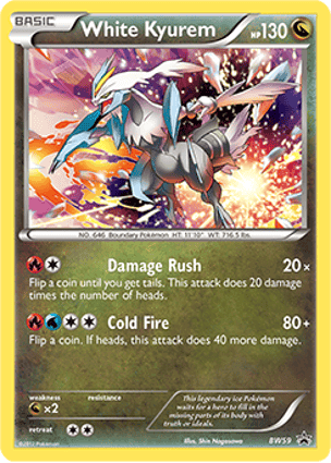 Carta Kyurem Branco White Kyurem