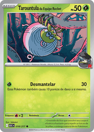 Carta Tarountula da Equipe RocketTeam Rocket's Tarountula