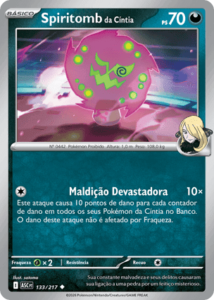 Carta Spiritomb da CíntiaCynthia's Spiritomb