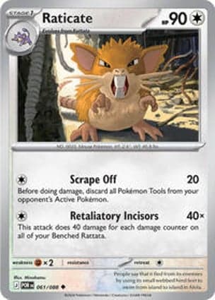 Carta Raticate - 061/088
