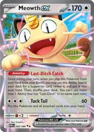 Carta Meowth ex - 062/088