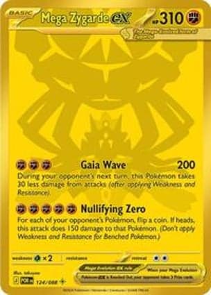 Carta Mega Zygarde ex - 124/088