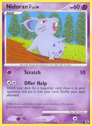 Carta Nidoran Fêmea
