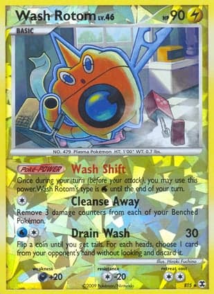 Carta Rotom Lavagem Wash Rotom