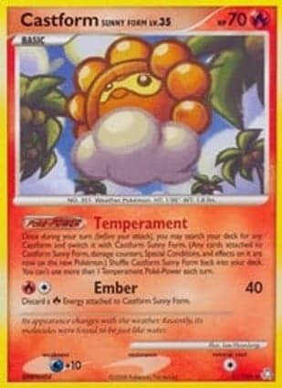 Carta Castform Forma Ensolarada