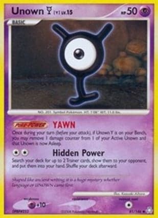 Carta Unown (Y)
