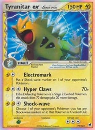 Carta Tyranitar ex (Delta Species)
