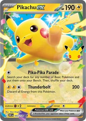 Carta Pikachu ex