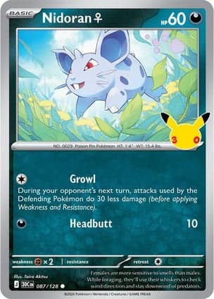 Carta Nidoran FêmeaNidoran F