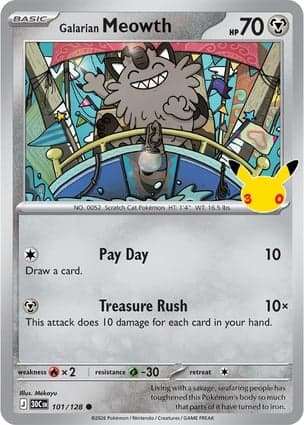 Carta Meowth de GalarGalarian Meowth