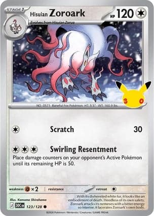 Carta Zoroark de HisuiHisuian Zoroark