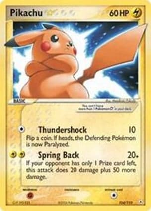 Carta Pikachu Star