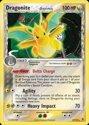 Carta Dragonite δ