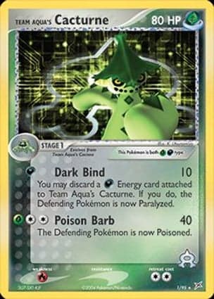 Carta Cacturne da Equipe Aqua