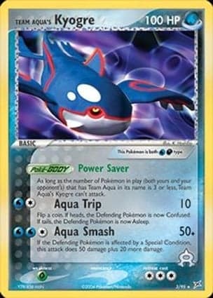 Carta Kyogre da Equipe Aqua