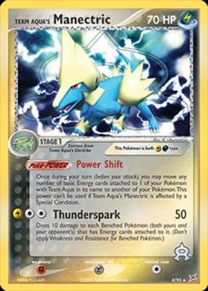Carta Manectric da Equipe Aqua